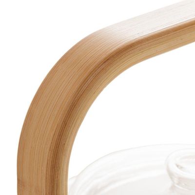 Chaleira De Vidro Com Com Alça De Bambu 800ml Wolff