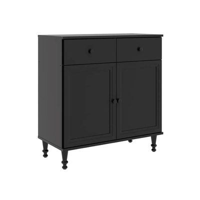 Aparador Buffet Ditália 2 Gavetas 2 Portas Preto R-629