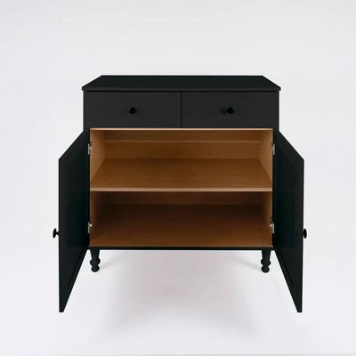 Aparador Buffet Ditália 2 Gavetas 2 Portas Preto R-629
