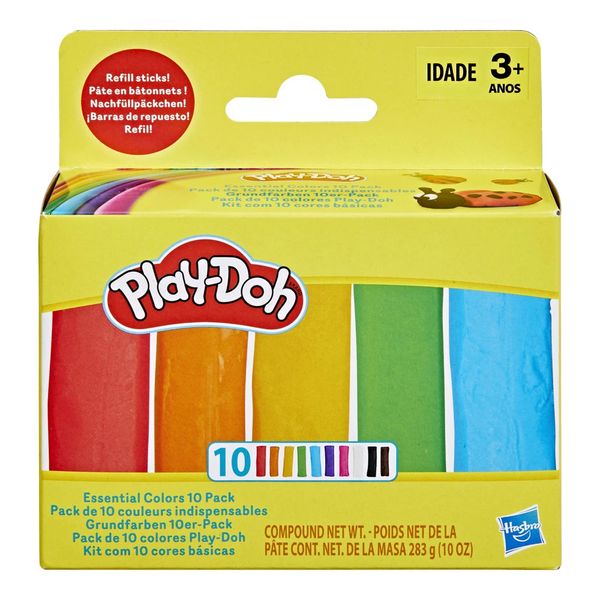 Kit Massa de Modelar Play-Doh Hasbro com 10 Cores - Item Sortido