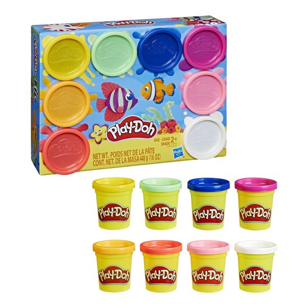 Kit Massa de Modelar Play-Doh Hasbro com 8 Potes - Item Sortido