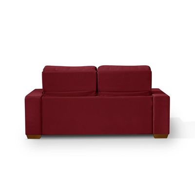 Sofá 3 Lugares 195cm C/ Molas Retrátil E Reclinável Vermelho