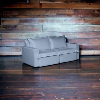 Sofá Cama Casal Retrátil E Reclinável Em Linho Sofatec Azul