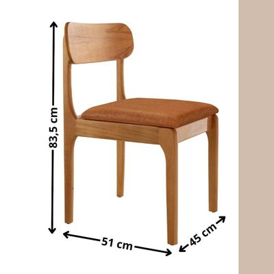 Sala De Jantar Mesa Startampo Laqueado E 6 Cadeiras Moderna Star Caramelo/laq Off/cinam. Imbuia
