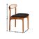 Conjunto 2 Cadeira De Jantar Noronha Premium Moderna Mobília Linho Preto / Imbuia Nat.