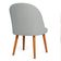 Kit 02 Cadeiras Poltrona De Jantar Luna Suede Pés Palito Castanho - Pallazio Cor Cinza