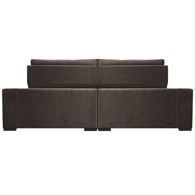 Sofá Retrátil E Reclinável 2,55M Cama Inbox Big Star Com Softgel D40 Velupluma Café
