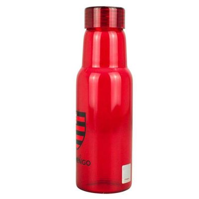 Garrafa de Vidro Vermelha Escudo Flamengo 500ml Oficial