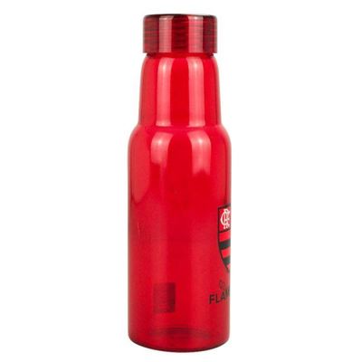 Garrafa de Vidro Vermelha Escudo Flamengo 500ml Oficial