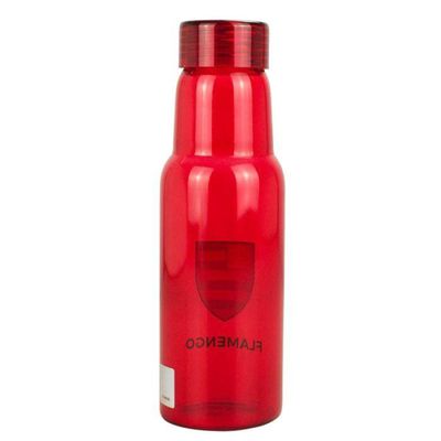 Garrafa de Vidro Vermelha Escudo Flamengo 500ml Oficial