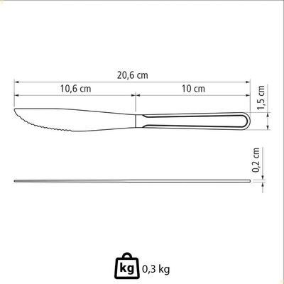 Kit 12 Facas Tramontina Para Churrasco 4 Búzios De Aço Inox Tramontina 23750004
