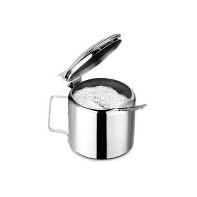 Açucareiro de Inox Colher Porta Açucar 300gr Cafeteria Bar 4un