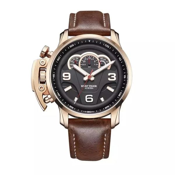 Relógio Reef Tiger 2105-YB Sapphire Crystal À prova de Água 7