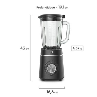 LIQUIDIFICADOR ELECTROLUX 1,75L 1200W PRETO EXPERT C/ TECNOLOGIA TRUFLOW POWER SYSTEM 220V BLP70