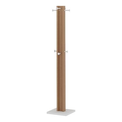 Cabideiro para Quarto Sala de Estar AZ1018 MDP Amendoa/Branco - Gran Belo