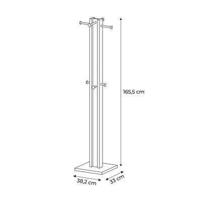 Cabideiro para Quarto Sala de Estar AZ1018 MDP Amendoa/Branco - Gran Belo