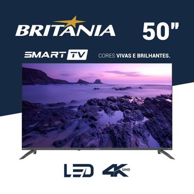 Smart TV 50” Britânia Roku TV LED Dolby Audio BTV50VA4REGB Bivolt