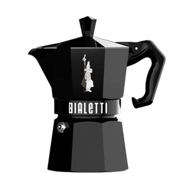 Cafeteira Italiana Bialetti Moka Express 3 Xícaras: Edição Exclusive Preta com Design Retrô