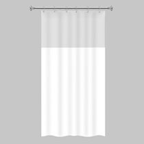 Cortina De Box Banheiro PVC Com Visor Liso