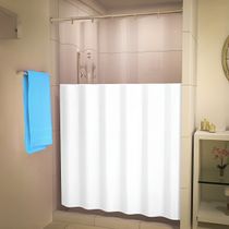 Cortina De Box Banheiro PVC Com Visor Liso