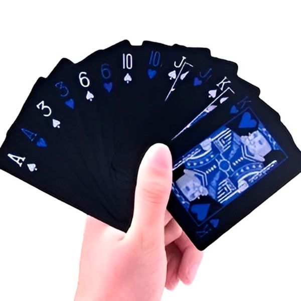 Baralho Black Poker Cartas Resistente (Azul)