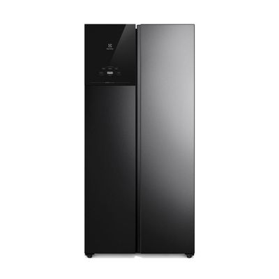 Geladeira Electrolux Frost Free Inverter 431L AutoSense Bivolt Side by Side Black Inox Look (ES40B) Bivolt