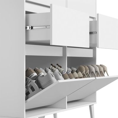Cômoda Sapateira Dora 2 Portas E 4 Gavetas Branco - Móveis Albatroz