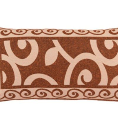 Almofada Decorativa Turin Retangular Com Refil 58% Algodão / 42% Poliéster - Arabesco Coral