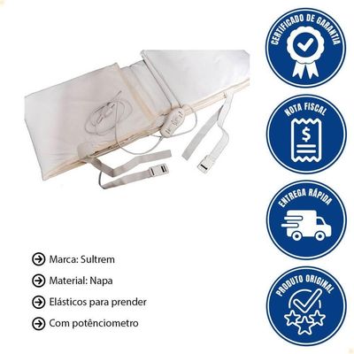 Lençol Termico Branco Para Massagem Colchonete Sulterm 180x60cm 220V Mass220sul