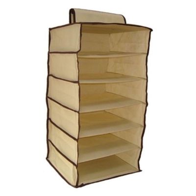 Organizador Guarda Roupa Vertical Com 6 Prateleiras Para Closet Armário E Viagem