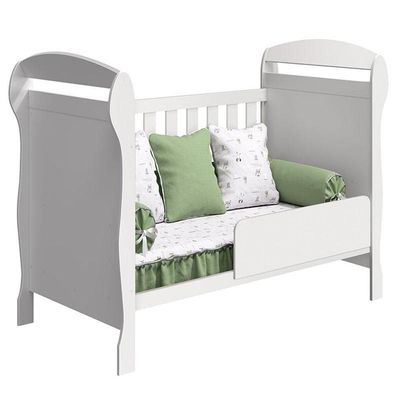 Quarto De Bebê Americano 4 Portas Com Berço Danny Branco Acetinado Reller - Henn.