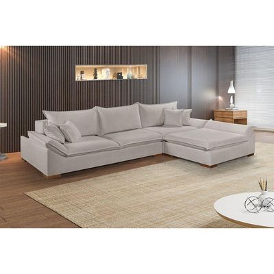 Sofá Martins M-201 Boucle Canto Invertido Estofados Martins Boucle Cinza