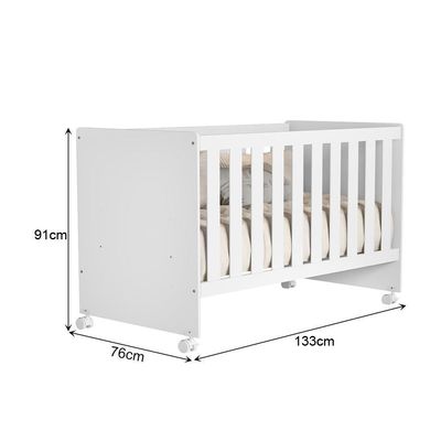 Kit Gêmeos Berço Americano Tico Branco Brilho - Reller Móveis Branco Brilho