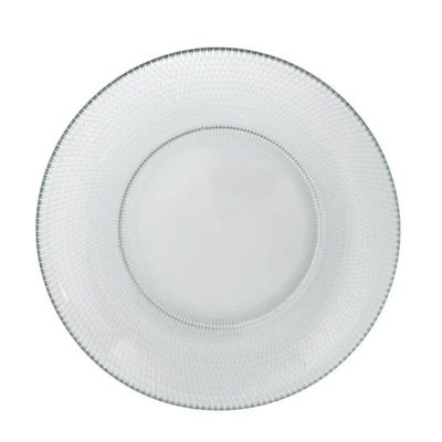 Jogo 10 Prato Raso De Vidro Gema Plus Transparente 25cm Class Home