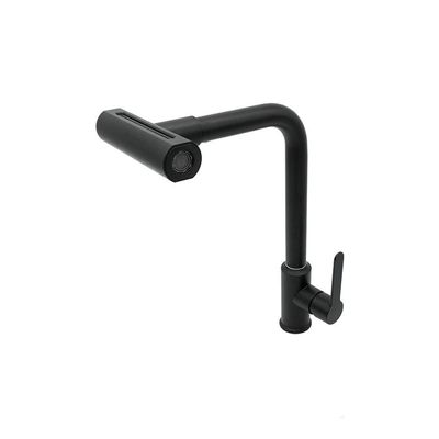 Torneira Cozinha Mesa 4 Jatos Bica Giratória Gourmet Luxo Preto Fosco
