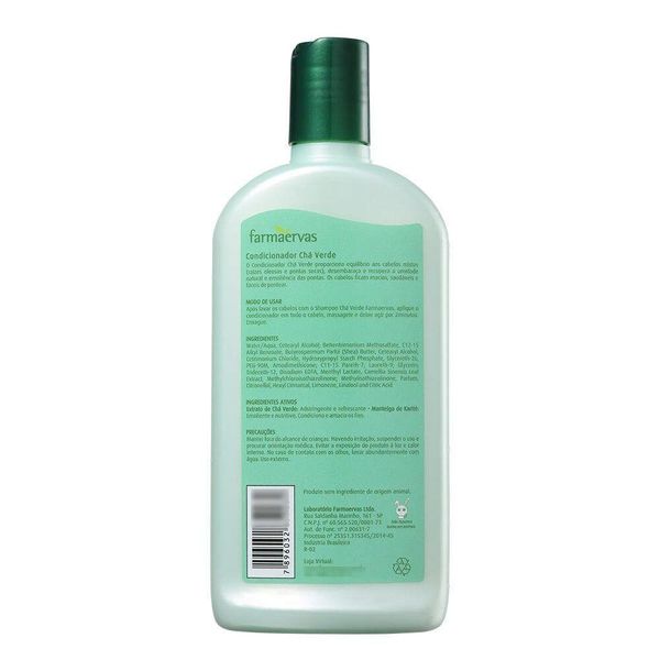 Kit 3 Condicionador Cabelo Misto 320ml Chá Verde Farmaervas