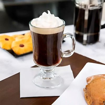 Xícara Para Cappuccino E Café Caneca Irish Irlandesa Vidro Transparente 114ml Haüskraft