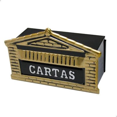 Caixa De Correio Tijolinho Popular 12x25 Para Muro Preto/bronze