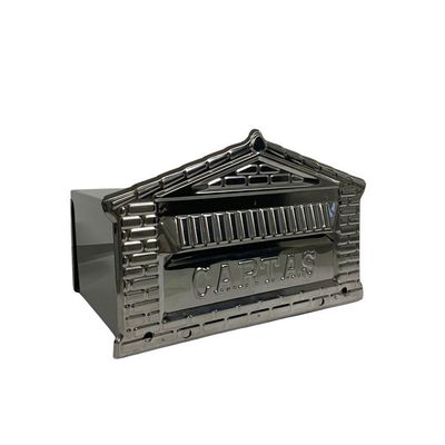 Caixa De Correios Tijolinho Toda Em Inox Grande 20x25x12cm Cromado