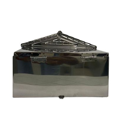 Caixa De Correios Tijolinho Toda Em Inox Grande 20x25x12cm Cromado