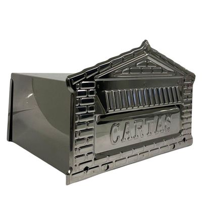 Caixa De Correios Tijolinho Toda Em Inox Grande 20x25x12cm Cromado