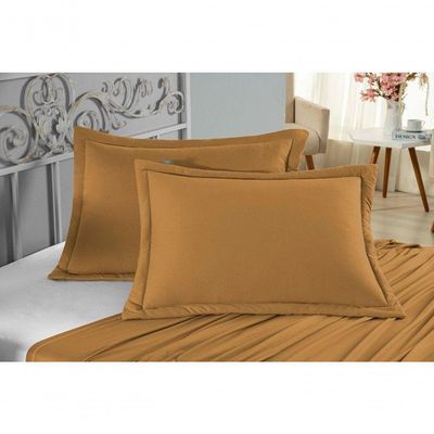Porta Travesseiro Matelado Nobre 1 Peça Malha 100% Algodão - Cobre
