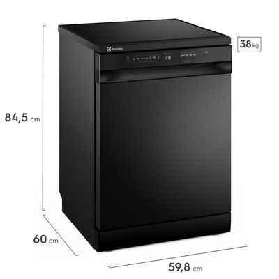 Lava-Louça Electrolux 14 Serviços Preta com Programa Lava e Seca 50 min (LP14E) 220V