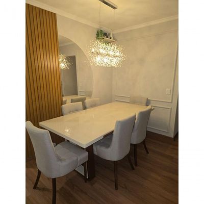 Sala De Jantar Madeira Maciça 6 Cadeiras Real Requinte Salas