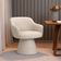 Cadeira De Mesa De Jantar Jade Base Cone Giratória Corano Off White - Nexta Casa