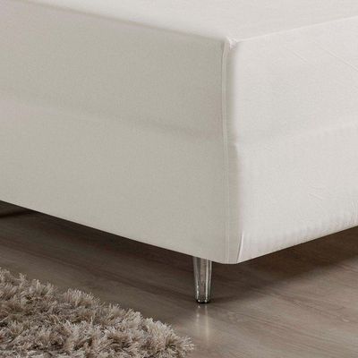Lençol Com Elástico Casal Nobre 1 Peça Luva De Box 55cm De Altura Malha 100% Algodão - Palha