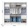 Guarda Roupa Casal Porto 8 Portas 4 Gavetas E Armário Multiuso 2 Portas 2000191 Branco Tx - Aramóveis