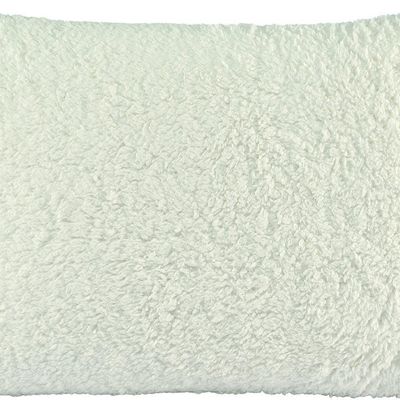 Capa De Travesseiro Decorativo Alasca 1 Peça Tecido Manta Sherpa 180g/m² 100% Poliéster - Marfim