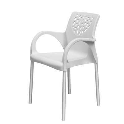 Cadeira Jardim Gourmet Deluxe De Polipropileno - Tk Branco
