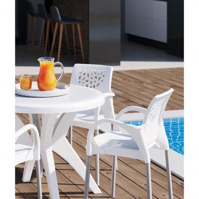 Cadeira Jardim Gourmet Deluxe De Polipropileno - Tk Branco